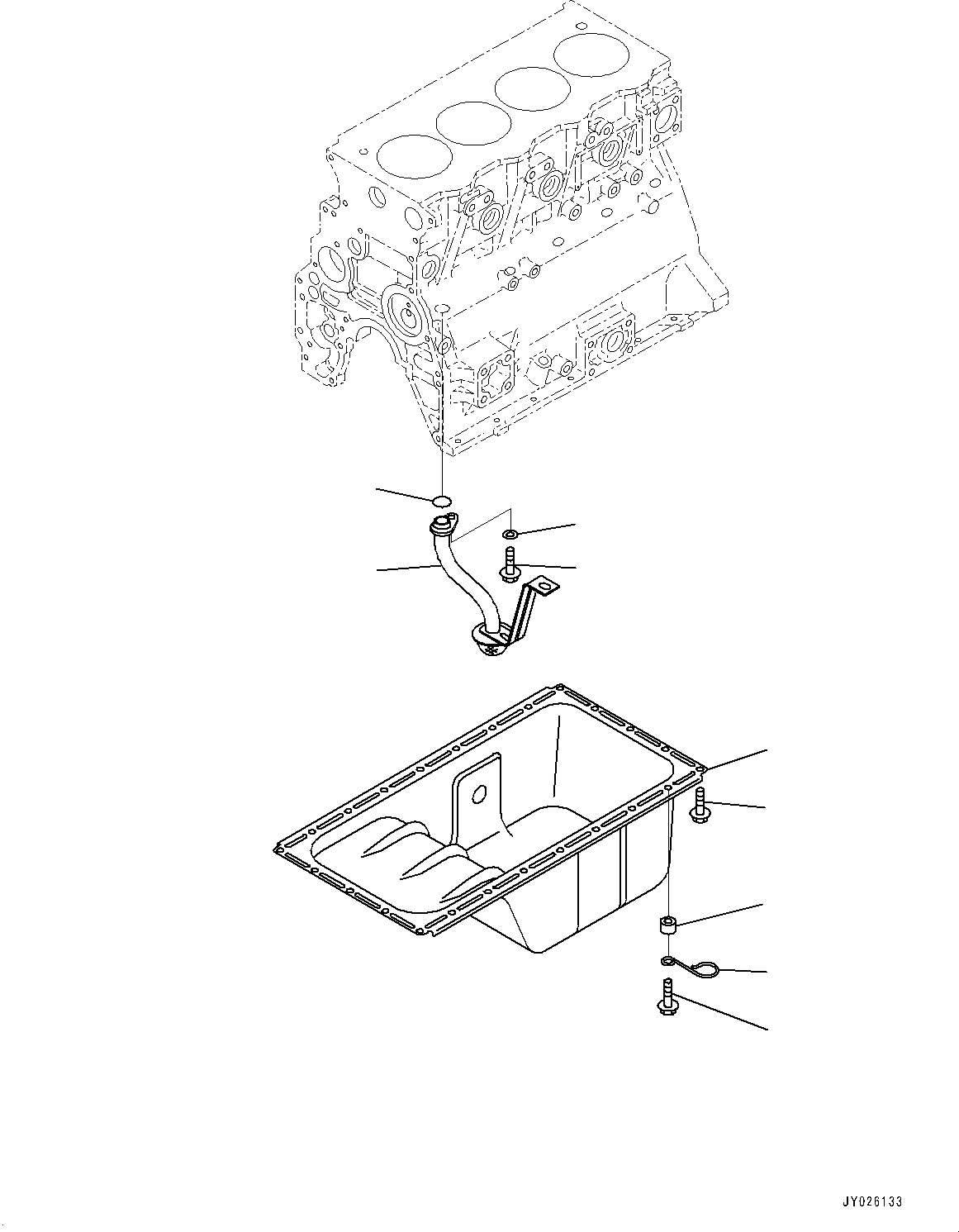 Komatsu parts book diagram for SAA4D95LE-5D S/N 501795-UP (For PC120-8): ENGINE OIL PAN (#501795-)