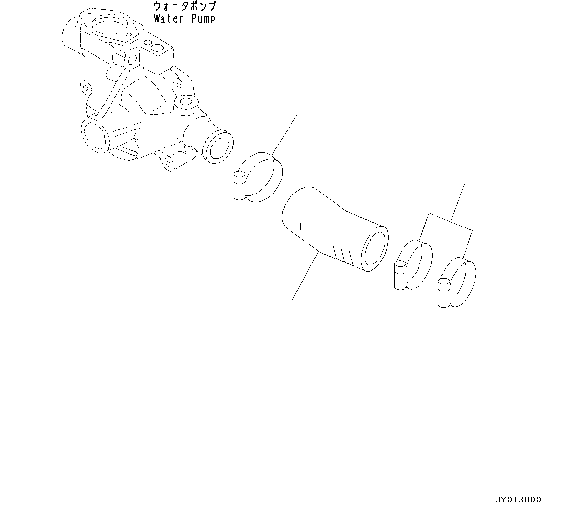 Komatsu parts book diagram for SAA4D95LE-5D S/N 501795-UP (For PC120-8): WATER PIPING (#501795-506722)