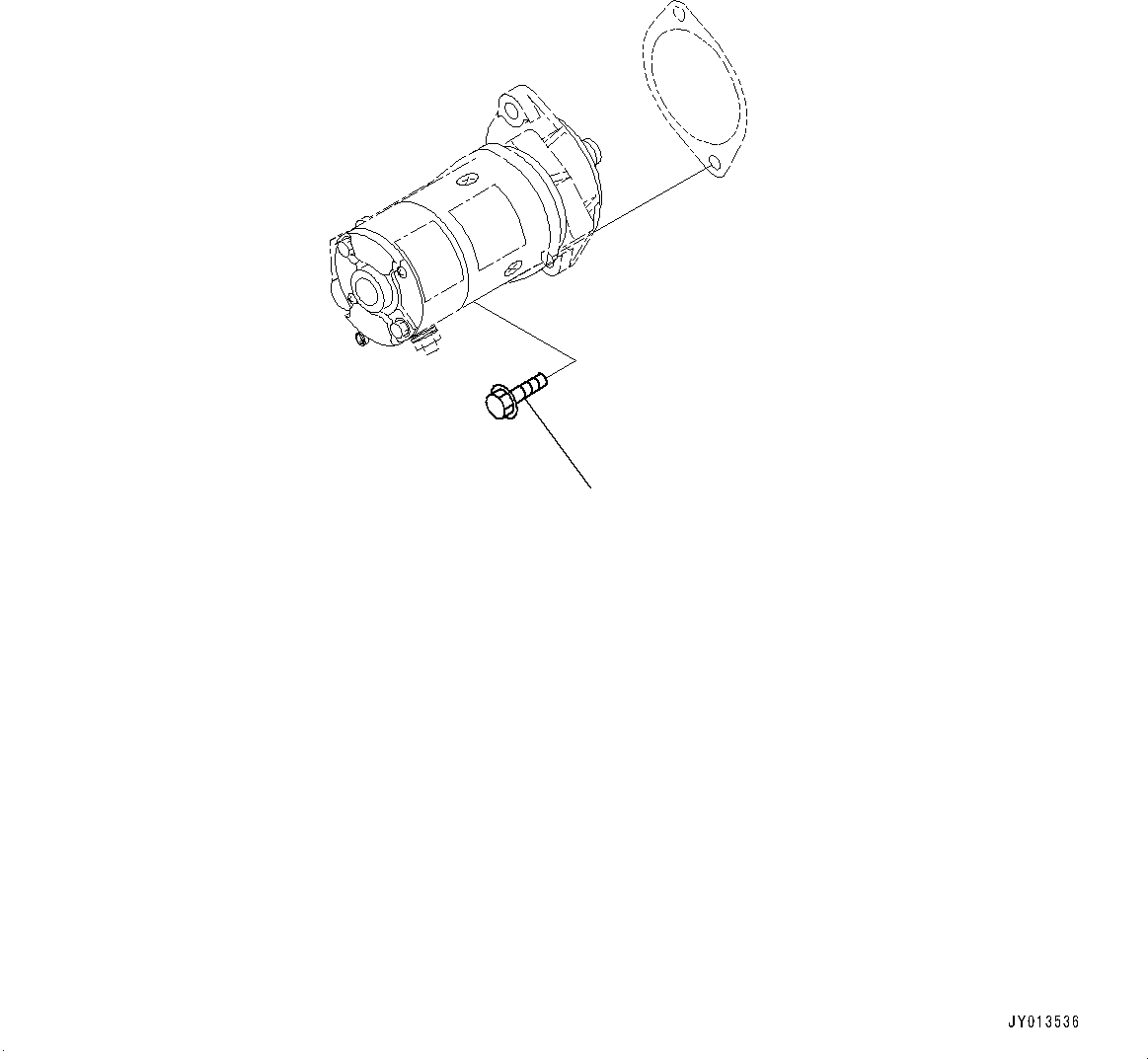 Komatsu parts book diagram for SAA4D95LE-5J S/N 510888-UP (For WA100-6): STARTING MOTOR MOUNTING, (5.5KW)(#508832-555098)