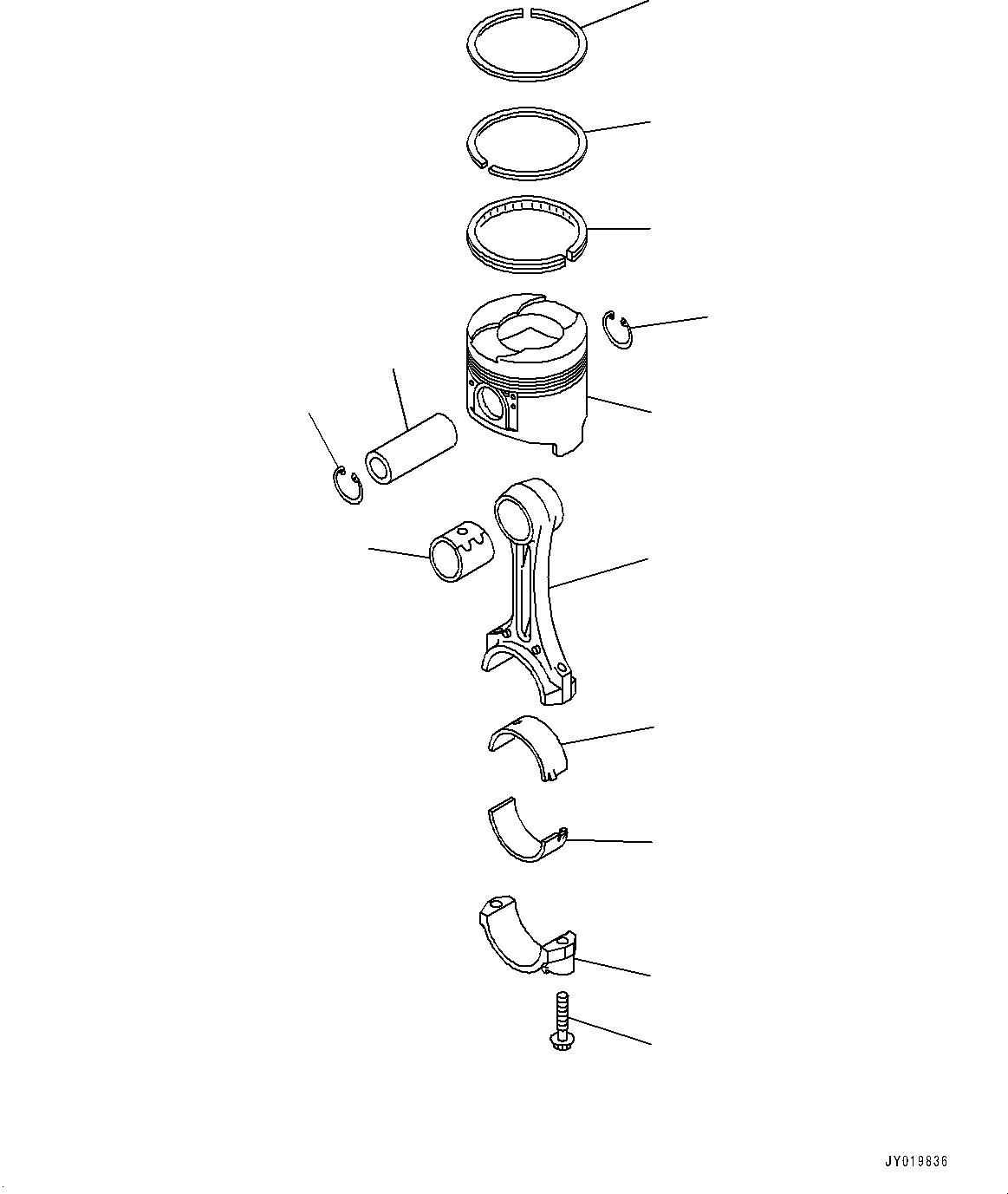 Komatsu parts book diagram for SAA4D95LE-5J S/N 510888-UP (For WA100-6): PARTS PERFORMANCE, PISTON(#533539-)