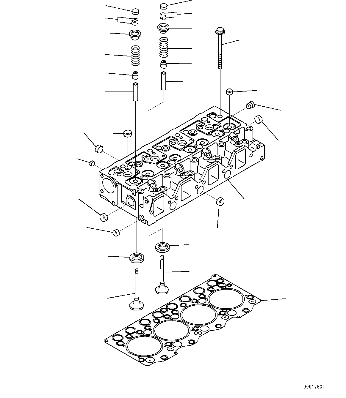 Komatsu parts book diagram for SAA4D95LE-5J S/N 510888-UP (For WA100-6): PARTS PERFORMANCE, CYLINDER HEAD(#506848-533538)