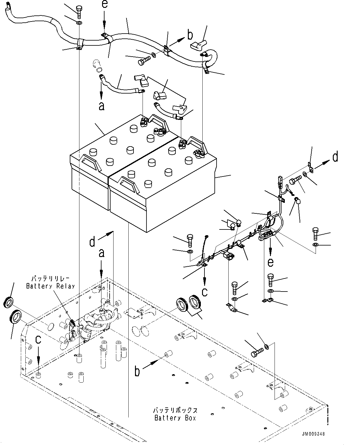 Dump Trucks Komatsu / HD605-8E0 S/N 35001-UP(1001615C) / Battery Box, Battery (#35001-)(E002001 : E0100-002001)