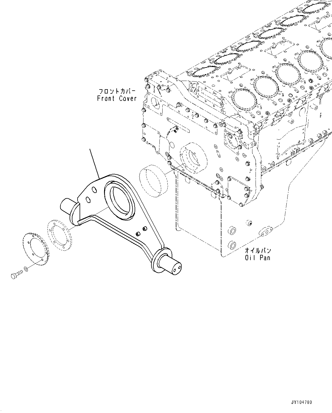 Engines Komatsu / SAA12V140E-7 S/N 800034-UP (For D475A-8)(1001626C) / Engine Support (#800034-)(B011001 : A2250-001001)