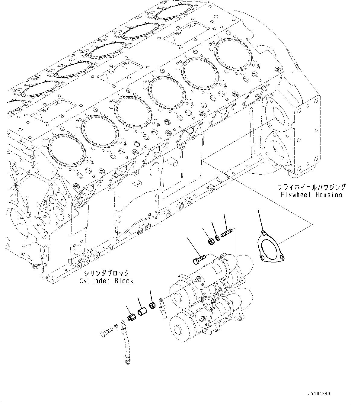 Engines Komatsu / SAA12V140E-7 S/N 800034-UP (For D475A-8)(1001626C) / Starting Motor, Mounting Parts (1/2) (2-7.5KW) (#800034-)(F003002 : A6210-001002)