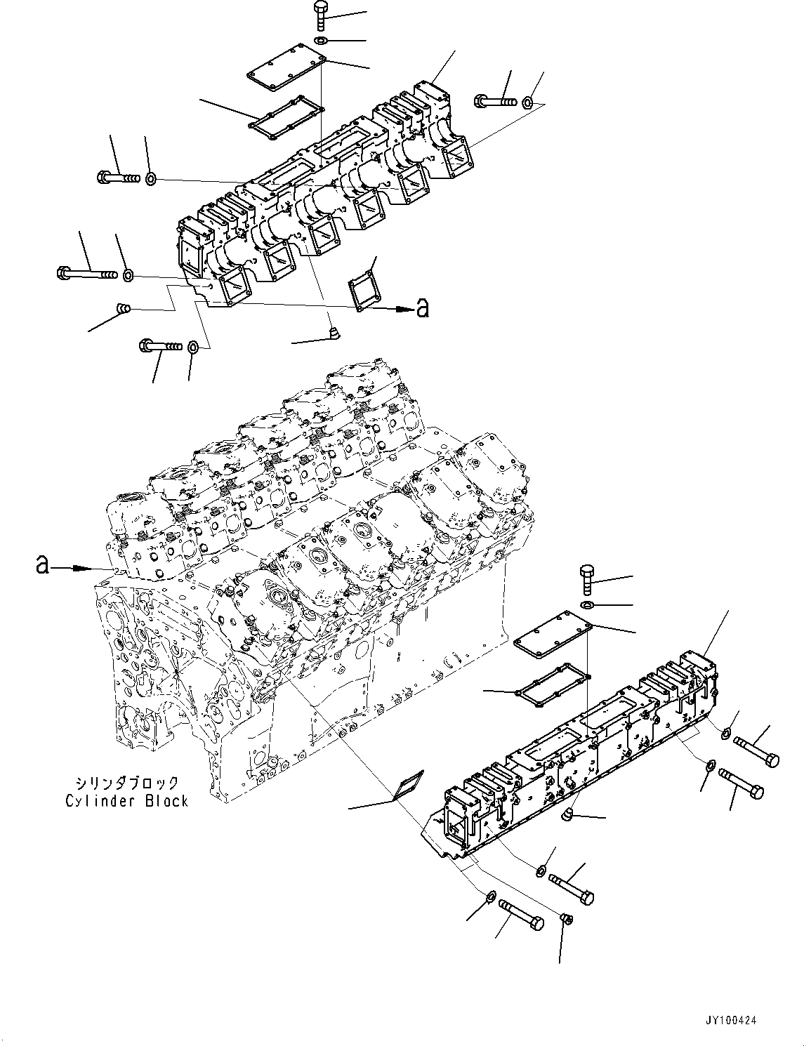 Engines Komatsu / SAA12V140E-7 S/N 800058-UP (For WA800-8)(1001631C) / Air Intake Unit, Air Intake Manifold (#800058-)(A006001 : A1310-001001)