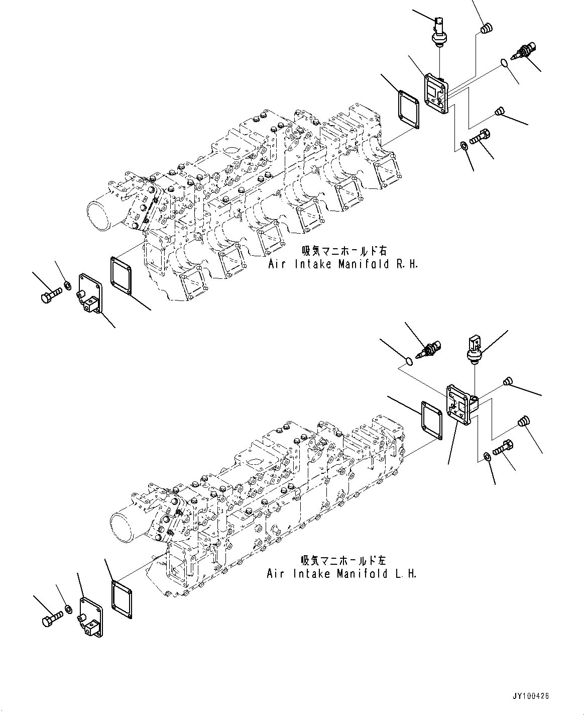 Engines Komatsu / SAA12V140E-7 S/N 800058-UP (For WA800-8)(1001631C) / Air Intake Unit, Sensor (#800058-)(A006003 : A1310-001003)