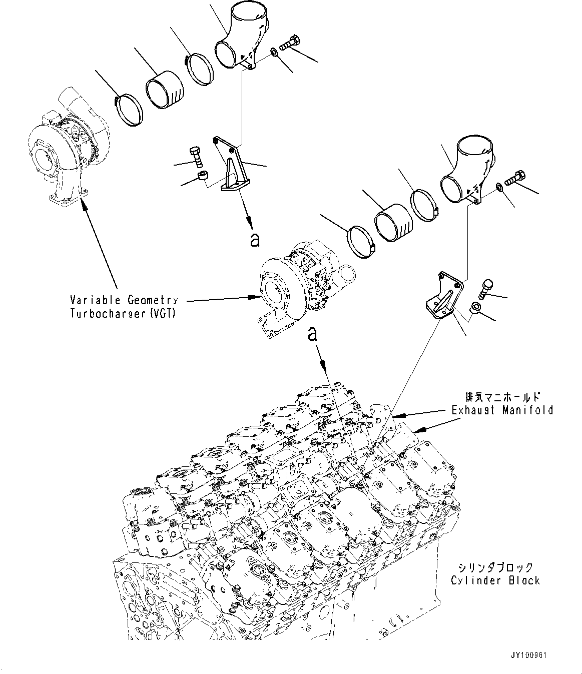 Engines Komatsu / SAA12V140E-7 S/N 800058-UP (For WA800-8)(1001631C) / Air Cleaner Support (#800058-)(A007001 : A1410-001001)