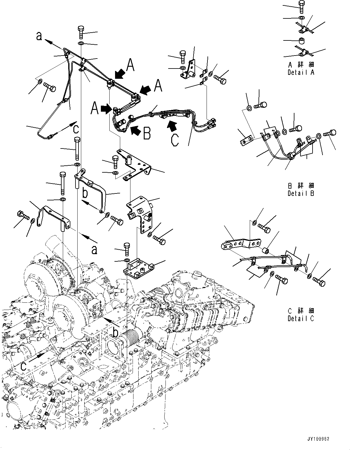 Engines Komatsu / SAA12V140E-7 S/N 800058-UP (For WA800-8)(1001631C) / Exhaust Manifold, Temperature Sensor (#800058-)(A008002 : A1510-001002)