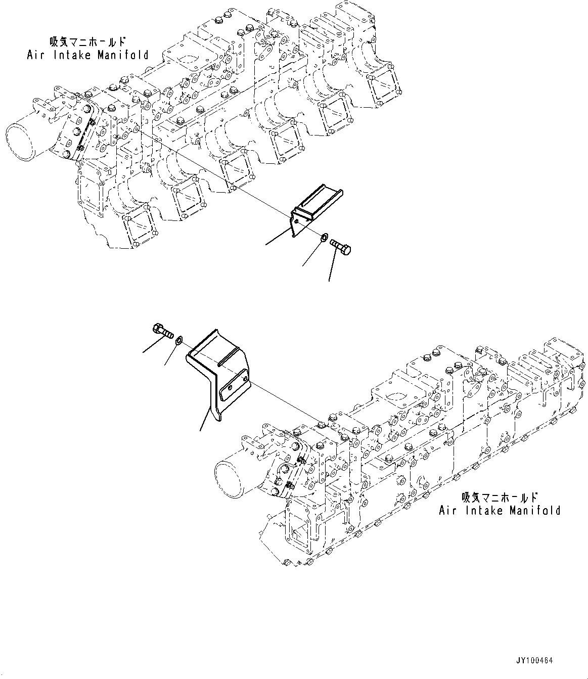 Engines Komatsu / SAA12V140E-7 S/N 800058-UP (For WA800-8)(1001631C) / Variable Geometry Turbocharger (VGT), Doser Cover (#800058-)(A009011 : A1530-001011)