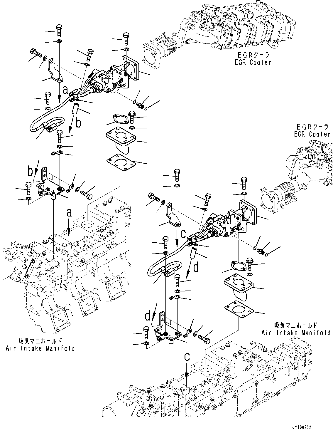 Engines Komatsu / SAA12V140E-7 S/N 800058-UP (For WA800-8)(1001631C) / Exhaust Gas Re-circulation (EGR) Valve, EGR Valve (#800058-)(A010004 : A1550-001004)