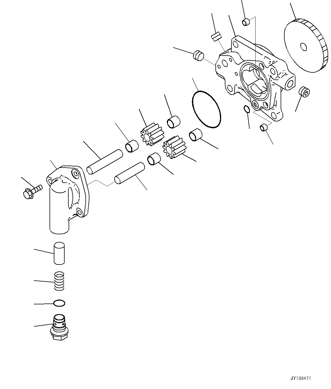 Engines Komatsu / SAA12V140E-7 S/N 800058-UP (For WA800-8)(1001631C) / Exhaust Gas Re-circulation (EGR) Valve, Inner Parts, EGR Oil Pump (#800058-)(A010005 : A1550-001005)