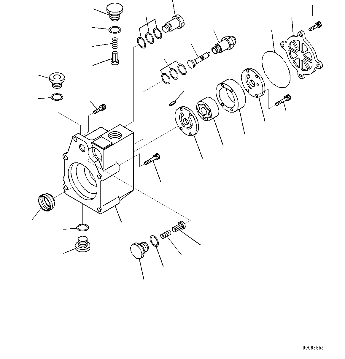 Engines Komatsu / SAA12V140E-7 S/N 800058-UP (For WA800-8)(1001631C) / Fuel Supply Pump, Inner Parts, Feed Pump, L.H. (#800058-)(D001002 : A4010-001002)