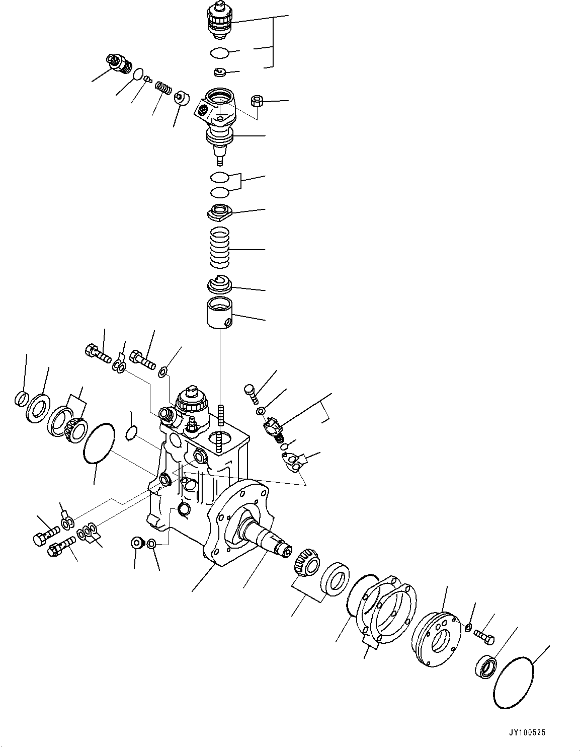Engines Komatsu / SAA12V140E-7 S/N 800058-UP (For WA800-8)(1001631C) / Fuel Supply Pump, Inner Parts, Fuel Supply Pump, R.H. (#800058-)(D001004 : A4010-001004)