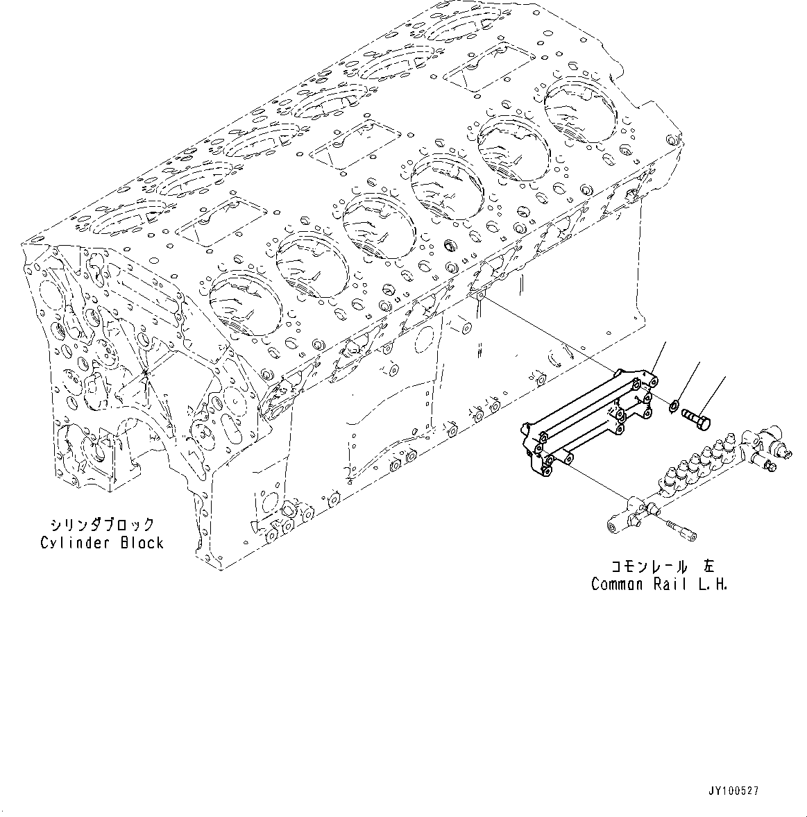 Engines Komatsu / SAA12V140E-7 S/N 800058-UP (For WA800-8)(1001631C) / Fuel Supply Pump, Mounting Parts (3/3) (#800058-)(D001007 : A4010-001007)