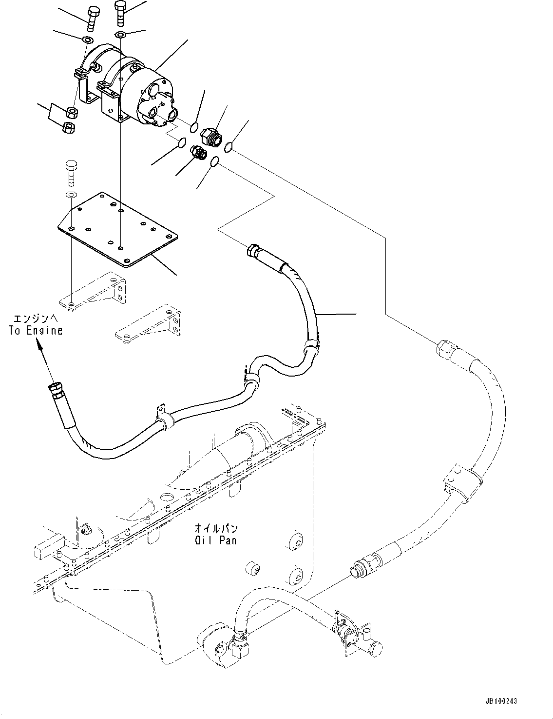 Wheel Loaders Komatsu / WA900-8E0 S/N 93001-UP(1001638C) / Engine Related Parts, Pre-lubrication Pump (#93001-)(B005001 : B0110-001001)