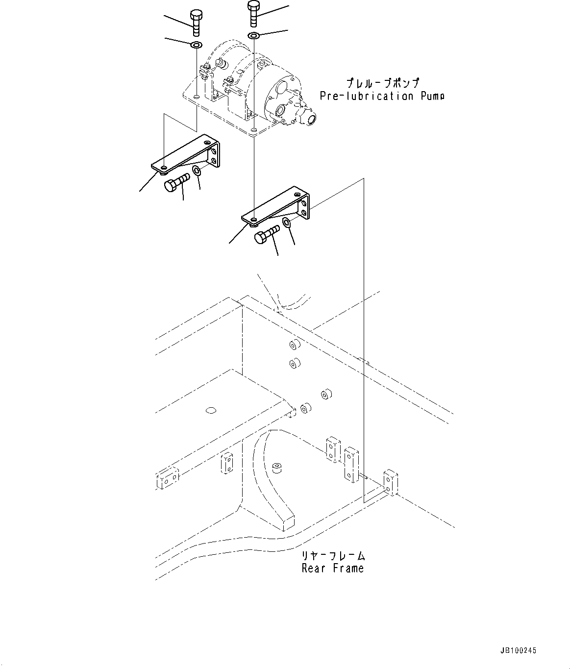 Wheel Loaders Komatsu / WA900-8E0 S/N 93001-UP(1001638C) / Engine Related Parts, Mounting Bracket (#93001-)(B005003 : B0110-001003)