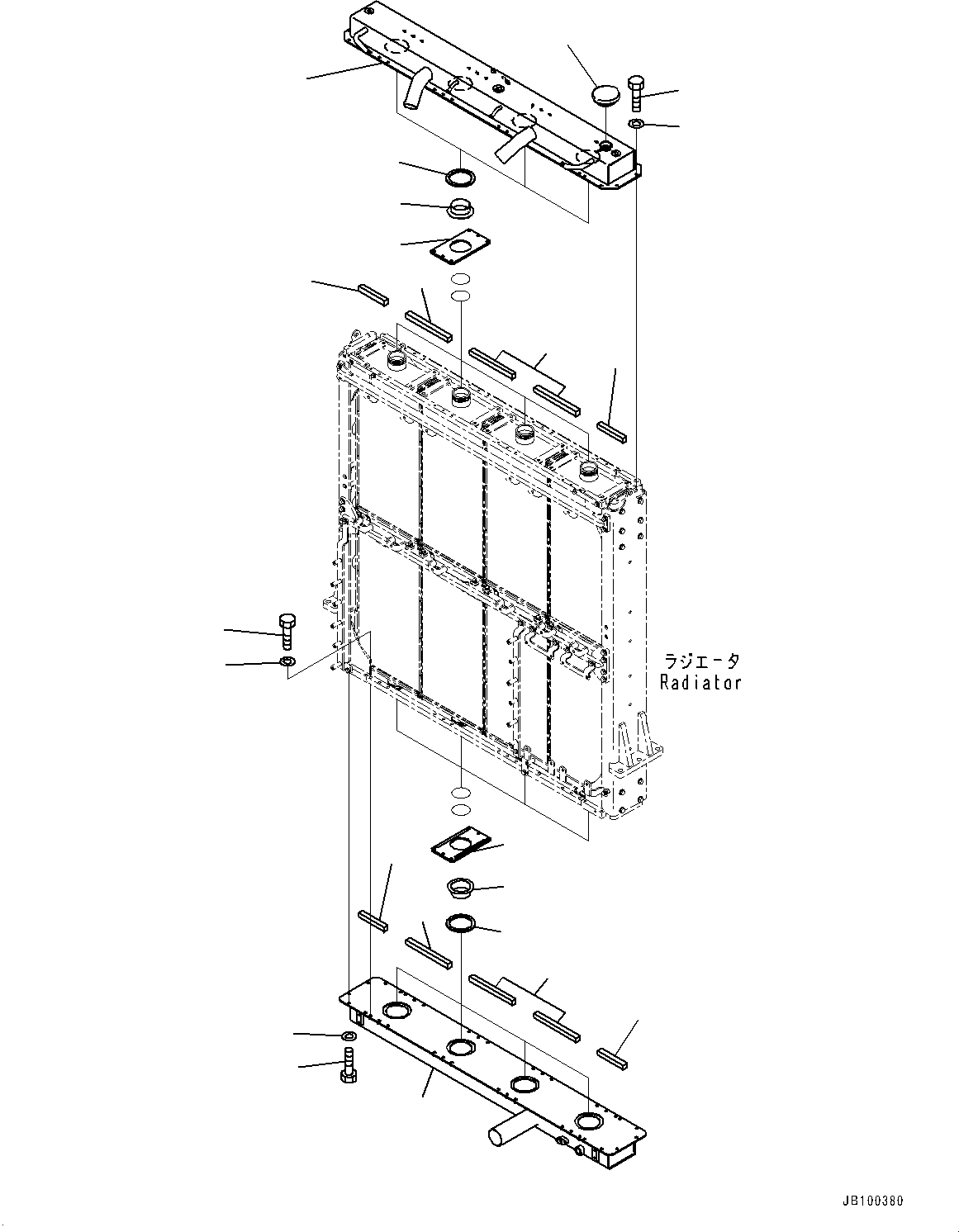 Wheel Loaders Komatsu / WA900-8E0 S/N 93001-UP(1001638C) / Radiator, Upper and Lower Tank (#93001-)(C001002 : C0110-001002)