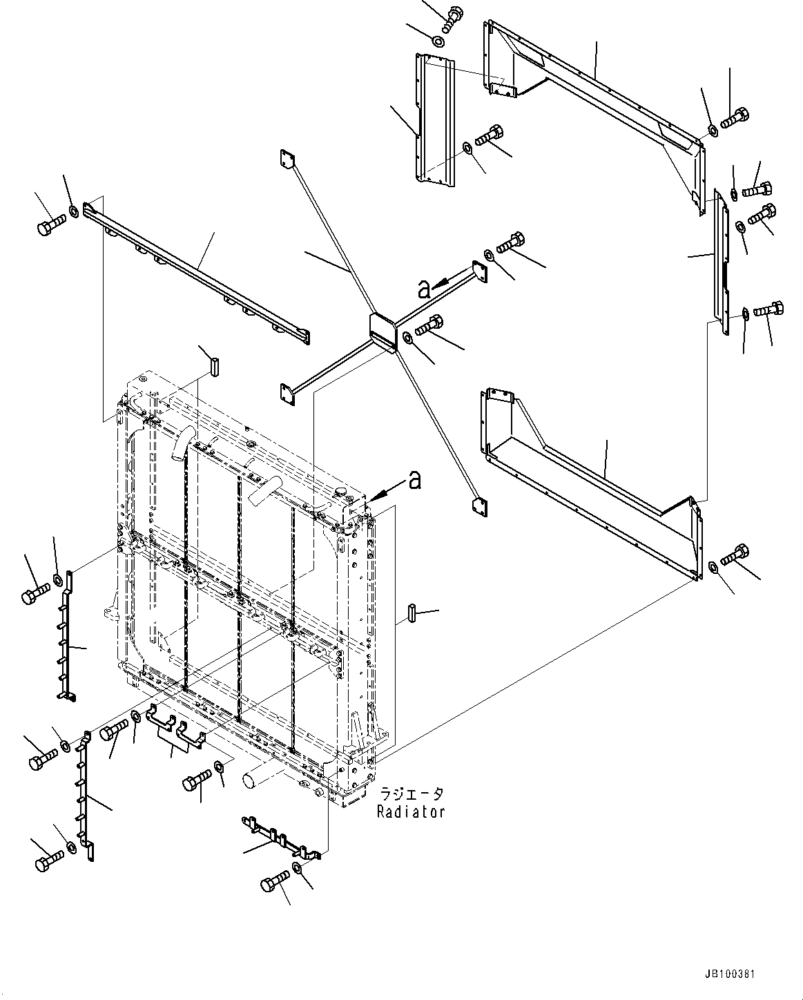 Wheel Loaders Komatsu / WA900-8E0 S/N 93001-UP(1001638C) / Radiator, Shroud (#93001-)(C001003 : C0110-001003)