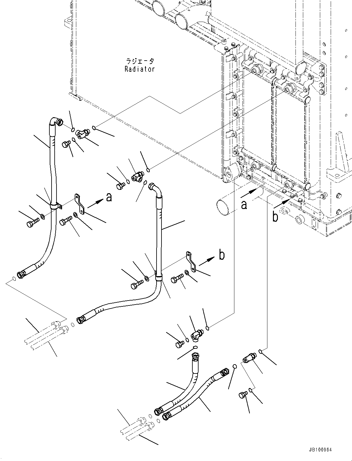 Wheel Loaders Komatsu / WA900-8E0 S/N 93001-UP(1001638C) / Radiator, Brake Cooler Piping (#93001-)(C001006 : C0110-001006)
