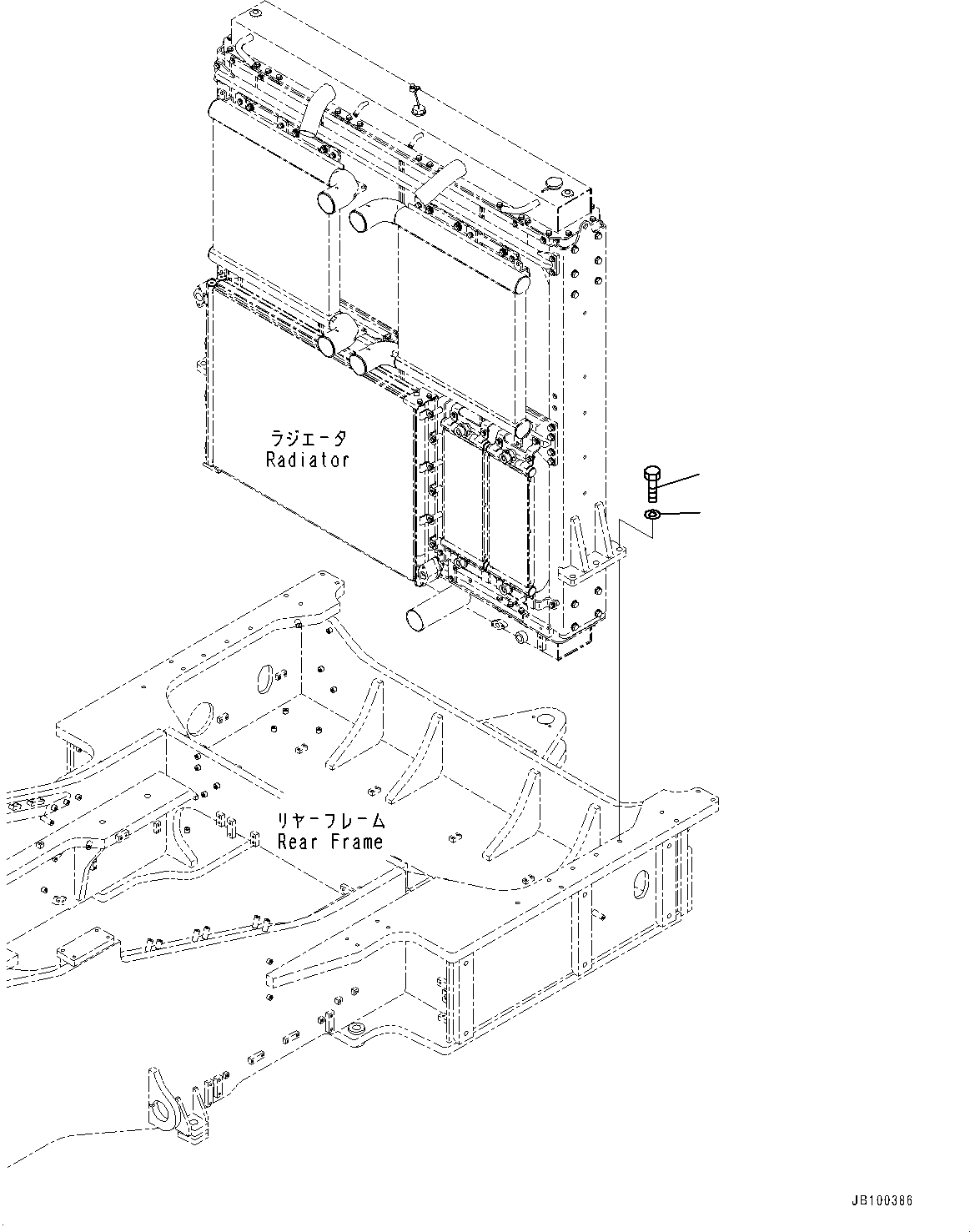 Wheel Loaders Komatsu / WA900-8E0 S/N 93001-UP(1001638C) / Radiator, Mounting (#93001-)(C001008 : C0110-001008)
