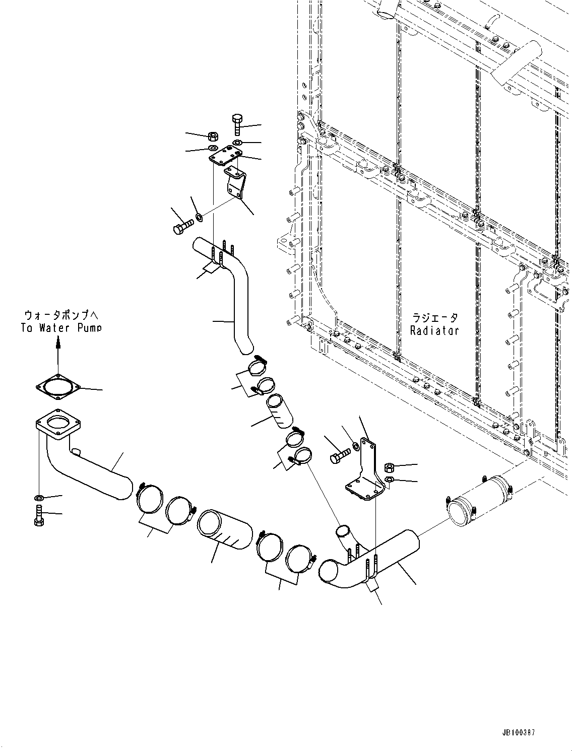 Wheel Loaders Komatsu / WA900-8E0 S/N 93001-UP(1001638C) / Radiator, Piping (2/4) (#93001-)(C001009 : C0110-001009)