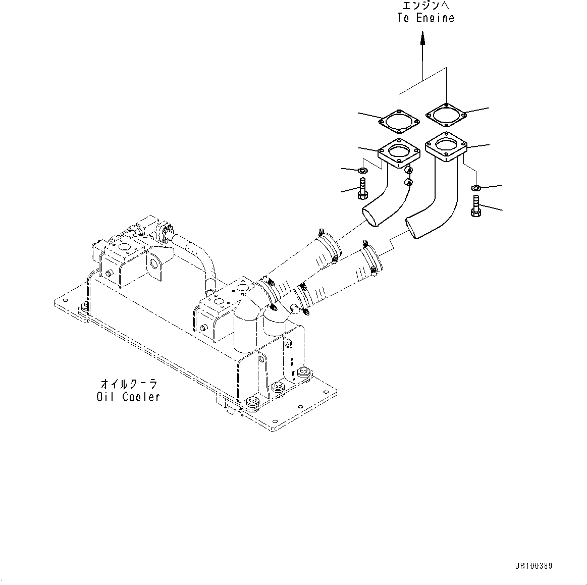 Wheel Loaders Komatsu / WA900-8E0 S/N 93001-UP(1001638C) / Radiator, Oil Cooler Piping (#93001-)(C001011 : C0110-001011)