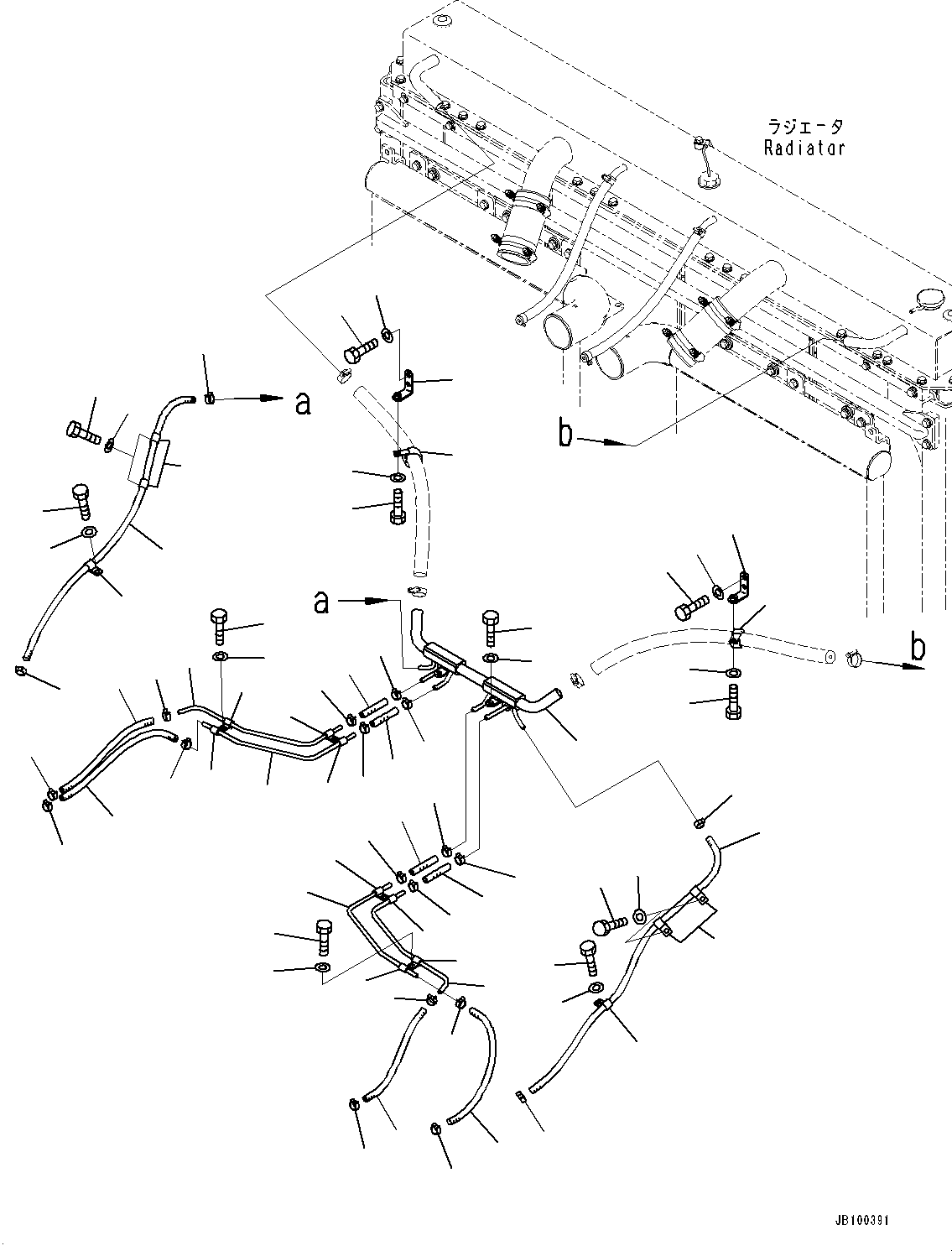 Wheel Loaders Komatsu / WA900-8E0 S/N 93001-UP(1001638C) / Radiator, Piping (4/4) (#93001-)(C001013 : C0110-001013)
