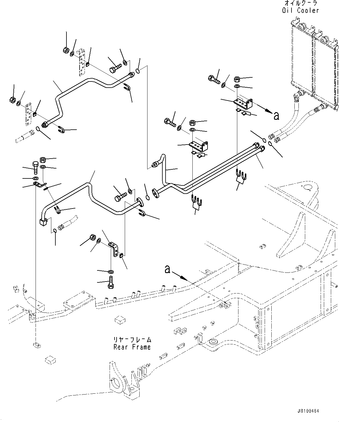 Wheel Loaders Komatsu / WA900-8E0 S/N 93001-UP(1001638C) / Brake Piping, Brake Cooling Piping (6/7) (#93001-)(K014013 : K4470-001013)