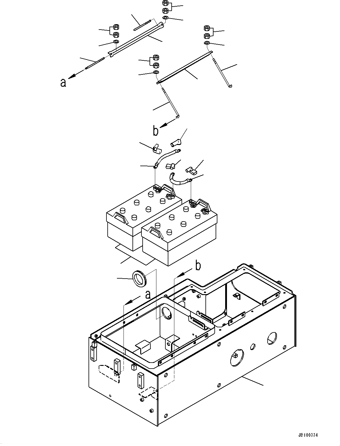 Wheel Loaders Komatsu / WA900-8R S/N 95001-UP(1001644C) / Right Battery Box, Battery Box (#95001-)(E002001 : E0102-002001)