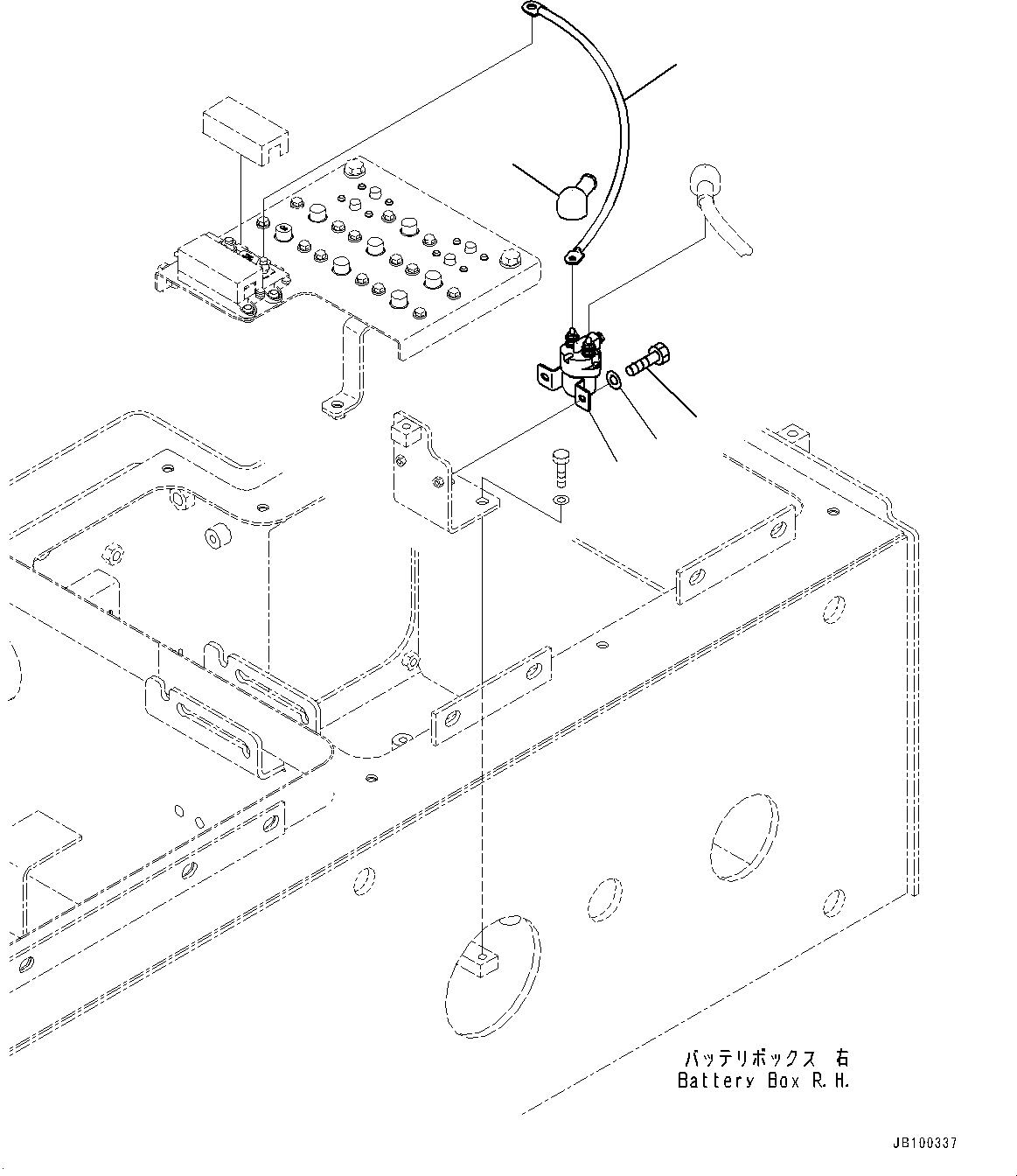 Wheel Loaders Komatsu / WA900-8R S/N 95001-UP(1001644C) / Right Battery Box, Heater Switch (#95001-)(E002004 : E0102-002004)