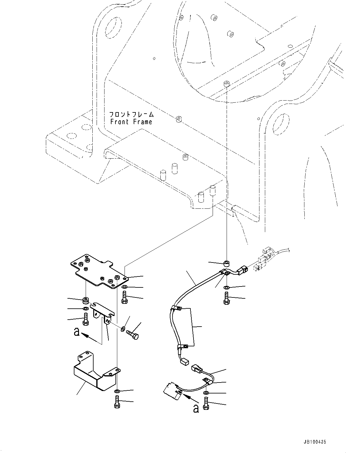 Wheel Loaders Komatsu / WA900-8R S/N 95001-UP(1001644C) / KomVision, Front Camera (#95001-)(E004009 : E0201-001009)