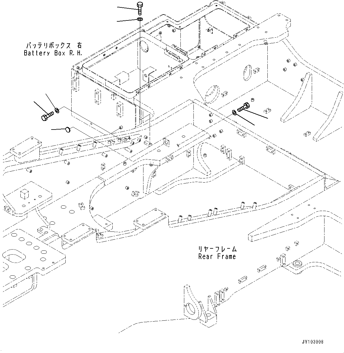 Wheel Loaders Komatsu / WA900-8R S/N 95001-UP(1001644C) / KomVision, Bolt (2/3) (#95001-)(E005002 : E0201-002002)