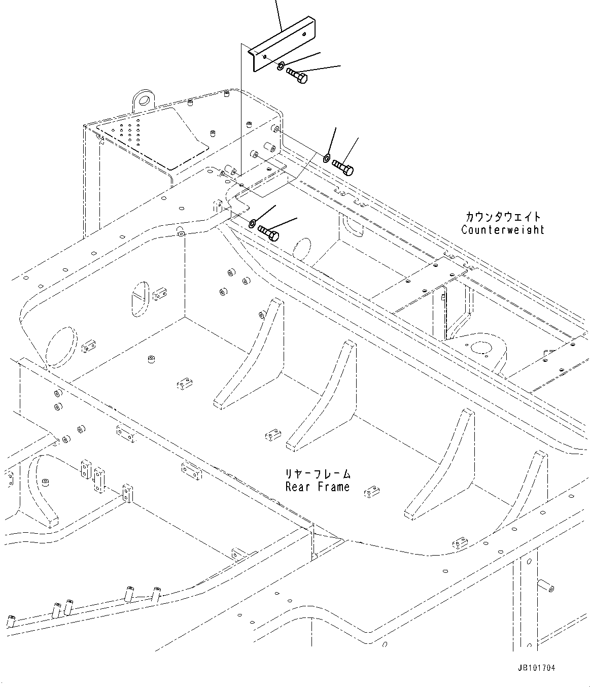 Wheel Loaders Komatsu / WA900-8R S/N 95001-UP(1001644C) / KomVision, Mounting (2/2) (#95001-)(E005005 : E0201-002005)
