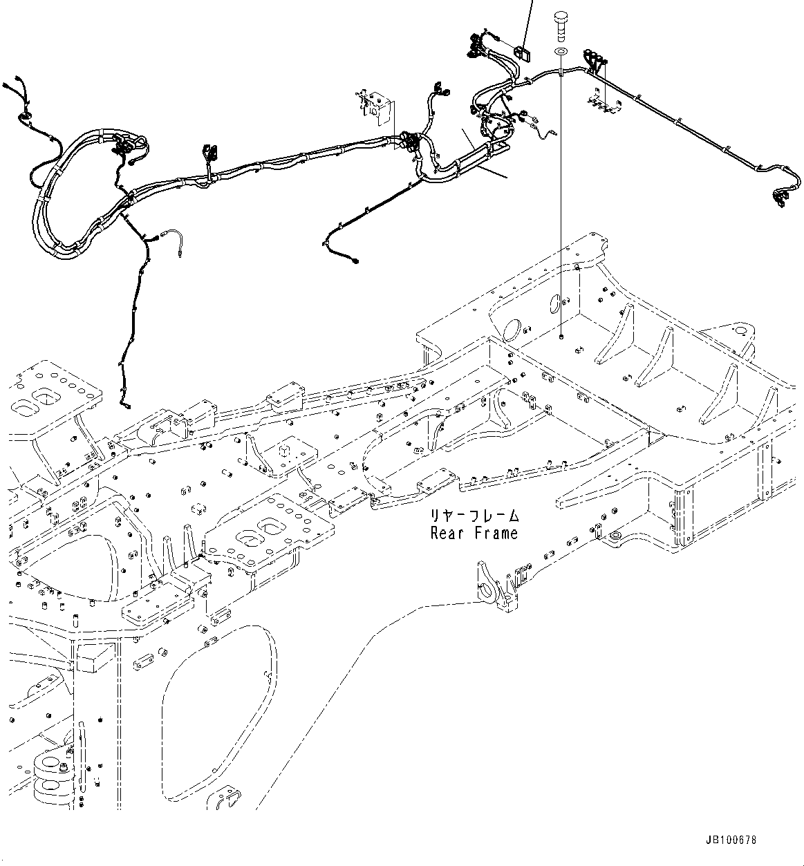 Wheel Loaders Komatsu / WA900-8R S/N 95001-UP(1001644C) / Rear Wiring Harness, Wiring Harness, R.H. (#95001-)(E006001 : E0202-002001)