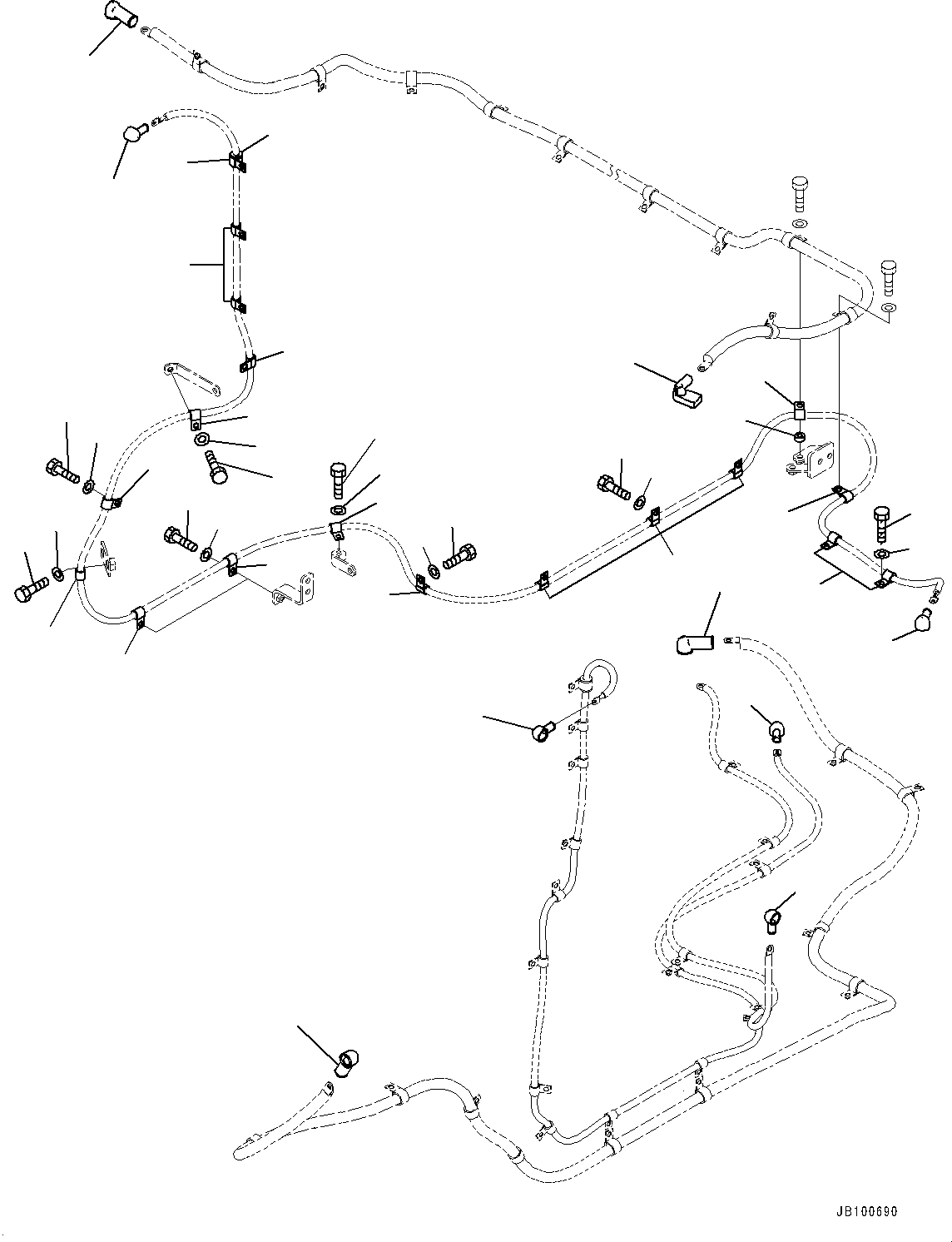 Wheel Loaders Komatsu / WA900-8R S/N 95001-UP(1001644C) / Rear Wiring Harness, Mounting (5/7) (#95001-)(E006011 : E0202-002011)
