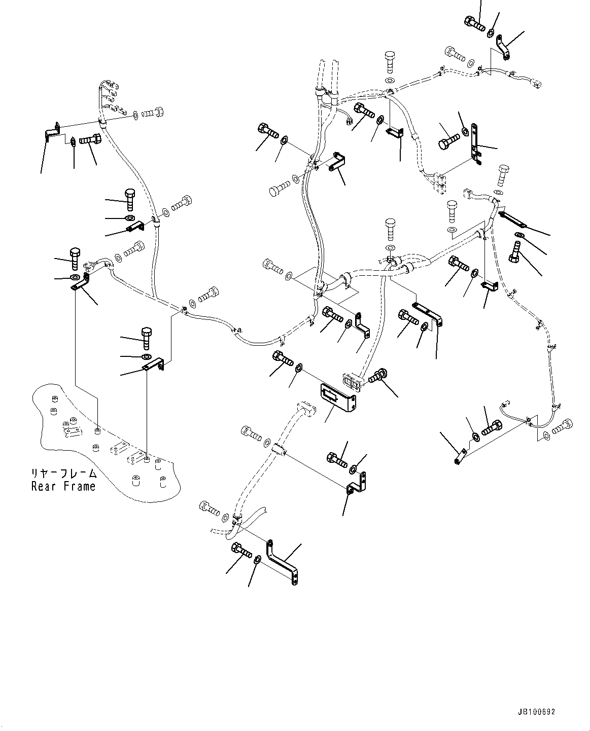 Wheel Loaders Komatsu / WA900-8R S/N 95001-UP(1001644C) / Rear Wiring Harness, Mounting (6/7) (#95001-)(E006013 : E0202-002013)