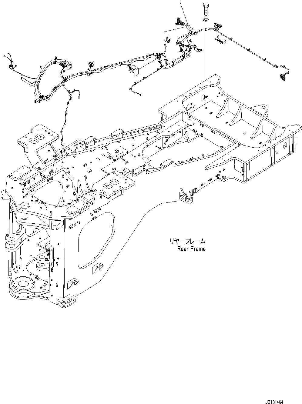 Wheel Loaders Komatsu / WA900-8R S/N 95001-UP(1001644C) / Rear Wiring Harness, Wiring Harness, R.H. (#95001-)(E007001 : E0202-003001)
