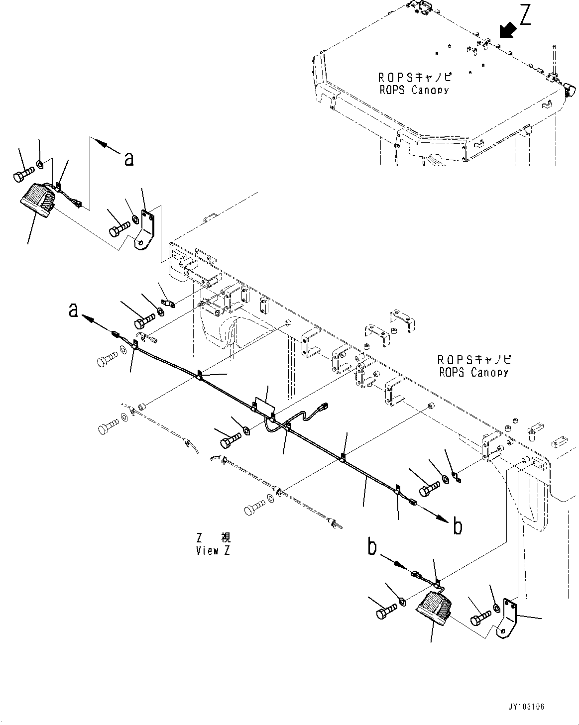 Wheel Loaders Komatsu / WA900-8R S/N 95001-UP(1001644C) / Electrical Unit, Step Lamp (#95001-)(E008001 : E0260-001001)