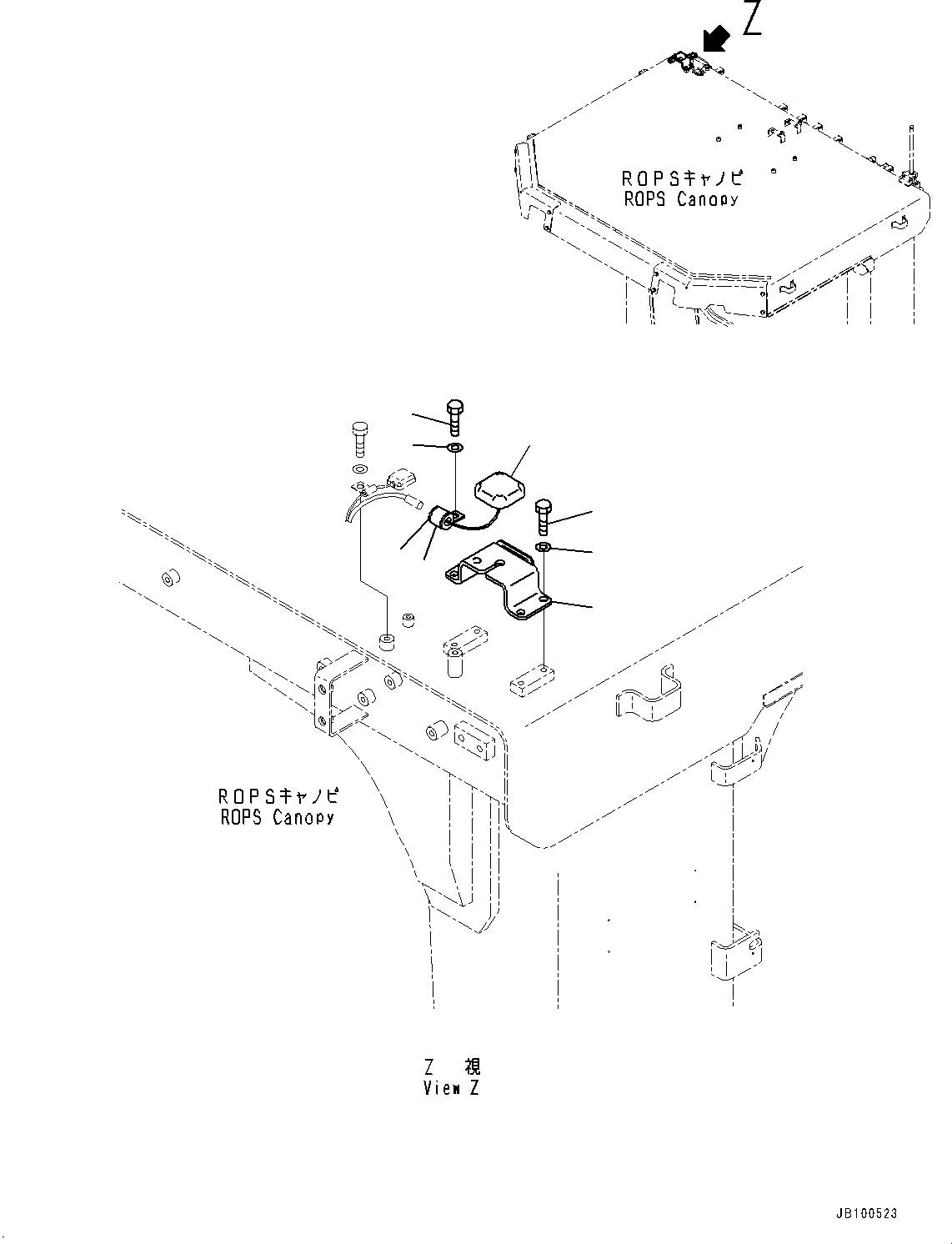 Wheel Loaders Komatsu / WA900-8R S/N 95001-UP(1001644C) / Electrical Unit, Satellite Communication Antenna (#95001-)(E008004 : E0260-001004)
