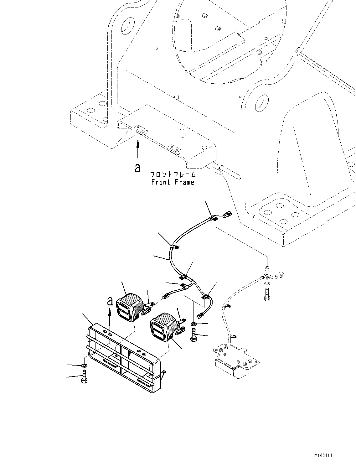 Wheel Loaders Komatsu / WA900-8R S/N 95001-UP(1001644C) / Working Lamp, Working Lamp (#95001-)(E010001 : E0301-001001)