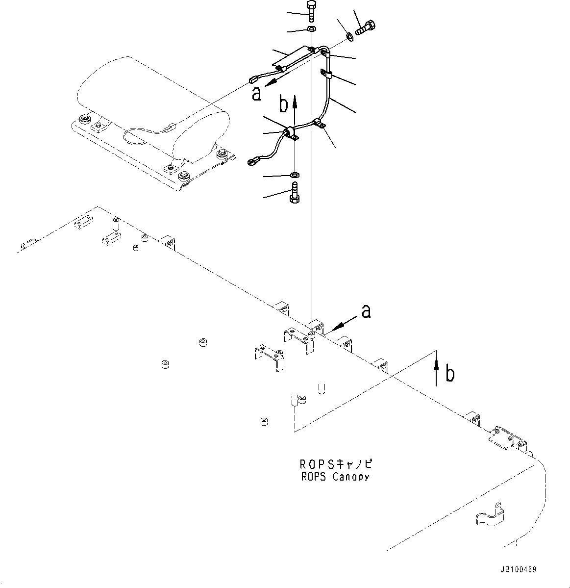 Wheel Loaders Komatsu / WA900-8R S/N 95001-UP(1001644C) / Beacon Lamp, Wiring Harness (#95001-)(E015002 : E0340-003002)
