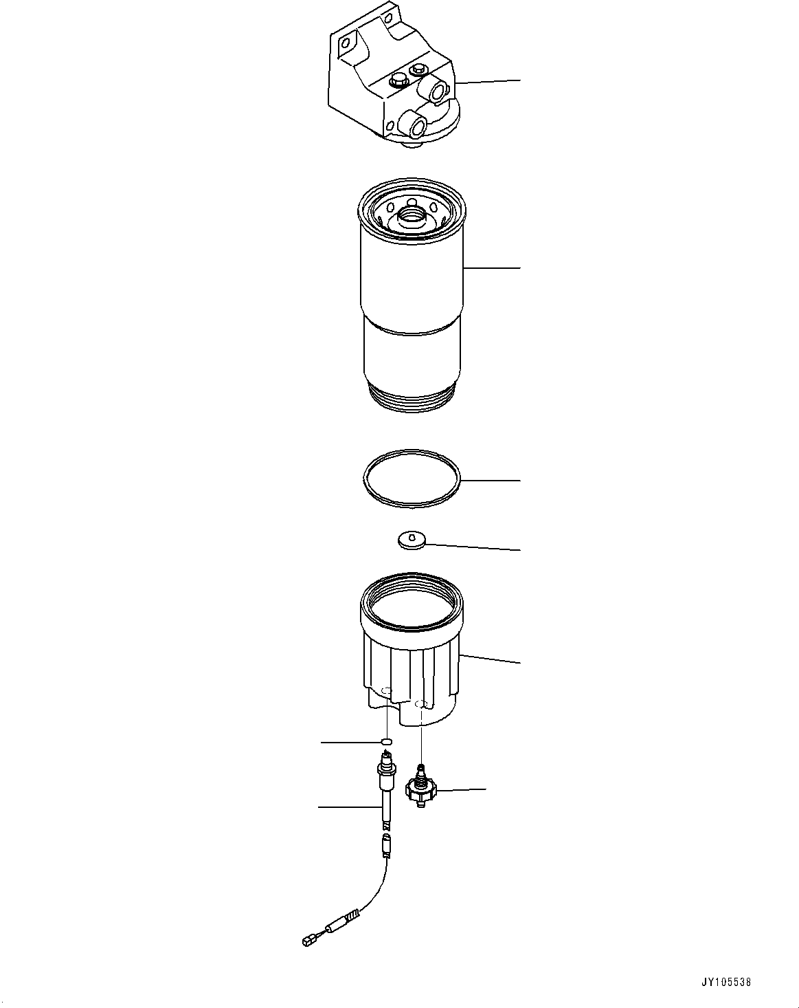 Komatsu parts book diagram for SAA6D125E-5ER S/N 579001-UP (For WA480-6R): FUEL PREFILTER, (#579001-)