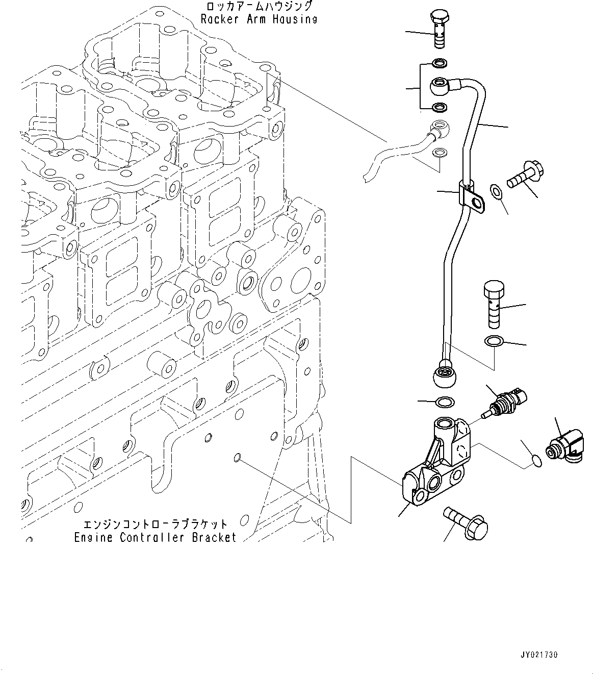 Komatsu parts book diagram for SAA6D125E-5ER S/N 579001-UP (For WA480-6R): FUEL RETURN, (#579001-)