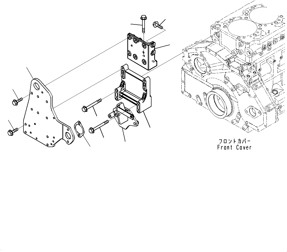 Komatsu parts book diagram for SAA6D125E-5ER S/N 579001-UP (For WA480-6R): COOLING FAN DRIVE, (#579001-)