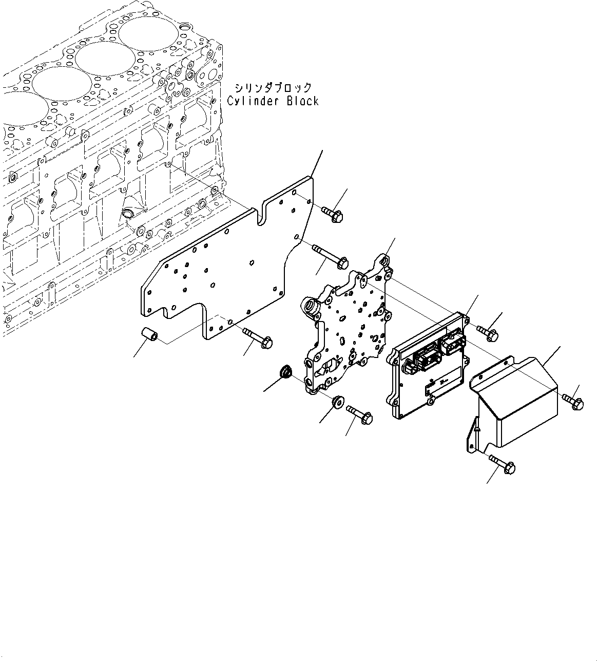 Komatsu parts book diagram for SAA6D125E-5ER S/N 579001-UP (For WA480-6R): ENGINE CONTROLLER, (#579001-)