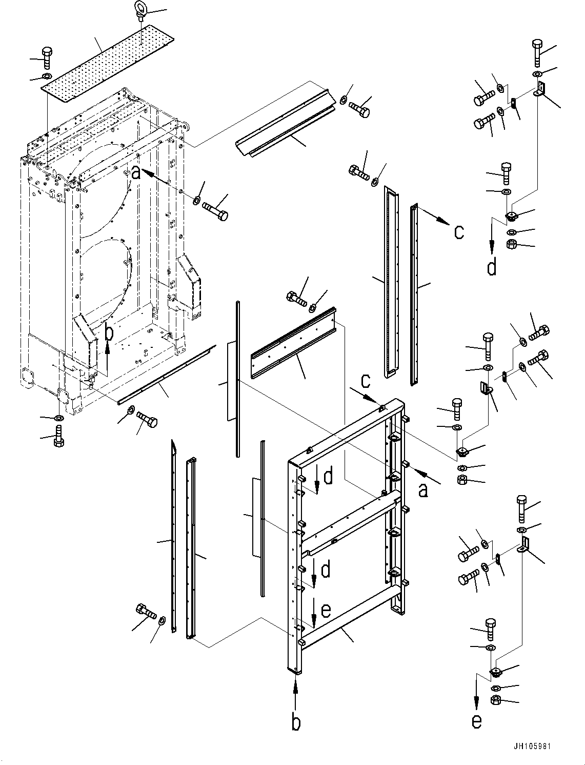 Komatsu parts book diagram for PC3400-11M0 S/N 36301-UP: OIL COOLER, (#36301-)