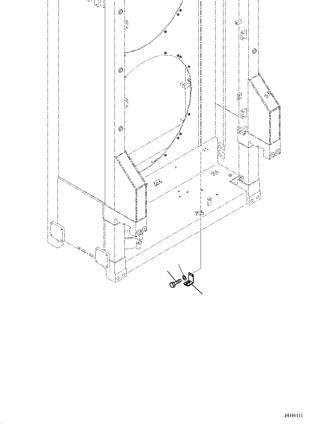 Komatsu parts book diagram for PC3400-11M0 S/N 36301-UP: OIL COOLER, BRACKET(#36301-)