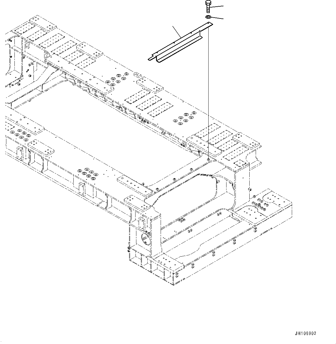 Komatsu parts book diagram for PC3400-11M0 S/N 36301-UP: BASE FRAME, COVER (FOR RESERVE OIL MANAGEMENT SYSTEM)(#36301-)