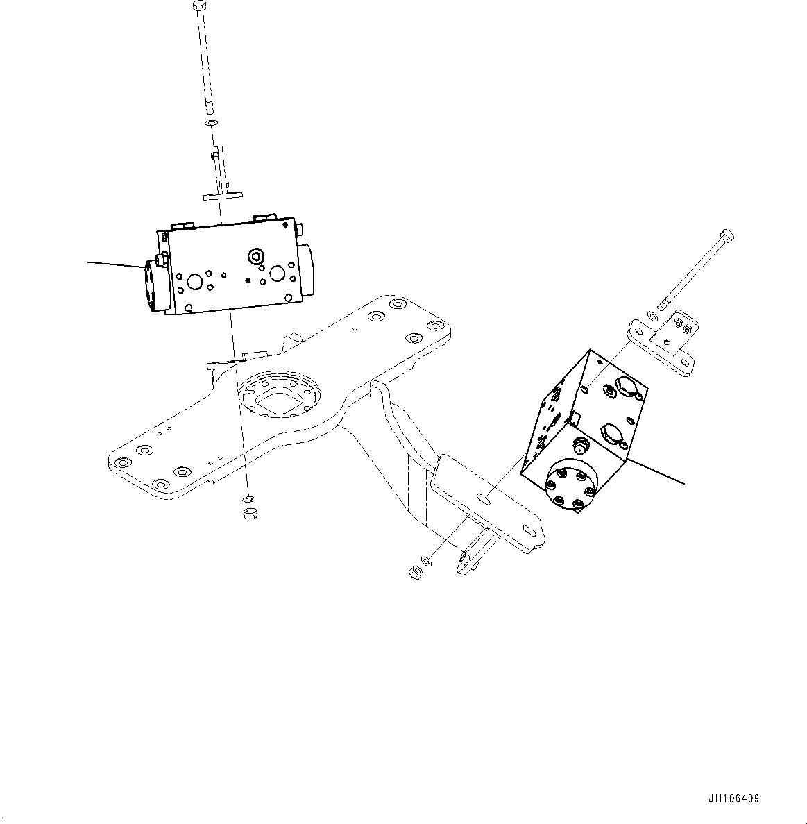 Komatsu parts book diagram for PC3400-11M0 S/N 36301-UP: TRAVEL PIPING, VALVE(#36301-)