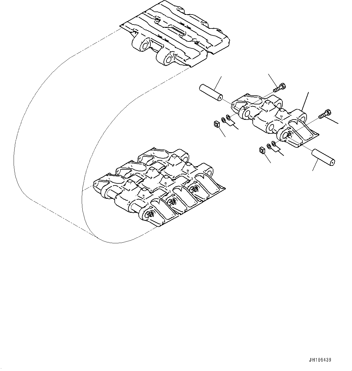 Komatsu parts book diagram for PC3400-11M0 S/N 36301-UP: TRACK SHOE ASSEMBLY, (1200MM WIDTH)(#36301-)